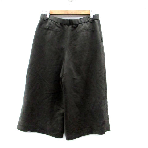 【中古】自由区 オンワード樫山 ガウチョパンツ ワイドパンツ 七分丈 スエード調 40 カーキ /HO37 レディース 【ベクトル 古着】 240220 vectorpremium-17846528 ブランド古着ベクトルプレミアム店 サンプル画像2