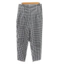 【中古】ザラ ZARA テーパードパンツ アンクル丈 ギンガムチェック柄 M 黒 ブラック /YK11 レディース 【ベクトル 古着】 240304(4)