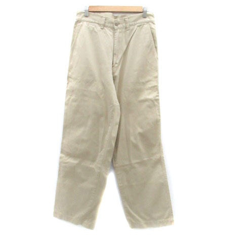 【中古】エドウィン EDWIN チノパンツ ワイドストレート ロング丈 29 ベージュ /HO32 メンズ 【ベクトル 古着】 240226