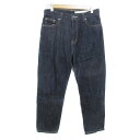 【中古】ニコアンド Niko and.. デニムパンツ ジーンズ テーパードパンツ アンクル丈 M インディゴブルー 紺 ネイビー /FF3 レディース 【ベクトル 古着】 240229(4)