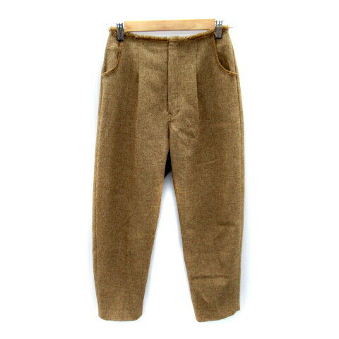 Nylon, Rayon, Polyester - 【中古】ルシェルブルー LE CIEL BLEU スラックスパンツ テーパードパンツ アンクル丈 フリンジ 36 ブラウン 茶 /SY13 レディース 【ベクトル 古着】 240301