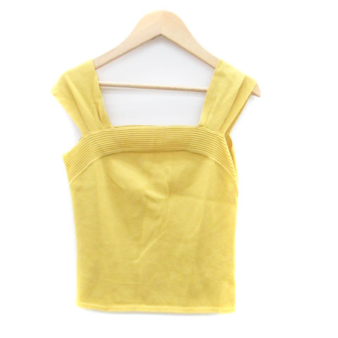 【中古】トランテアン ソン ドゥ モード 31 Sons de mode ニットキャミソール スクエアネック 36 黄色 ..