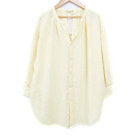 【中古】ロペピクニック ROPE Picnic シャツチュニック 長袖 スリットネック バックリボン ベアバック 無地 38 黄色 イエロー /FF9 ■MO レディース 【ベクトル 古着】 240403 【中古】ロペピクニック ROPE Picnic シャツチュニック 長袖 スリットネック バックリボン ベアバック 無地 38 黄色 イエロー /FF9 ■MO レディース 【ベクトル 古着】 240403