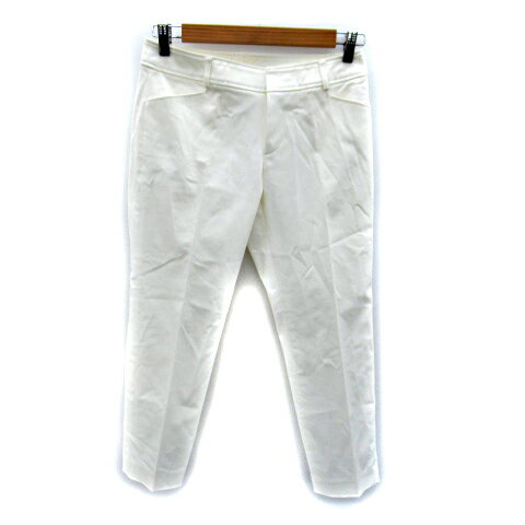 【中古】アナイ ANAYI スラックスパンツ テーパードパンツ アンクル丈 無地 36 白 ホワイト /SY34 レディース 【ベクトル 古着】 240315(4)