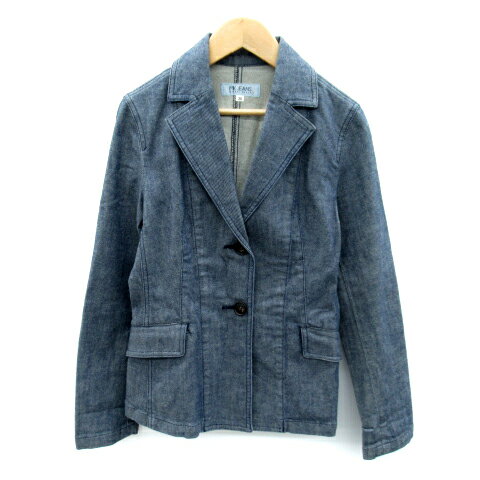【中古】ミッシェルクラン MICHEL KLEIN MK JEANS デニムジャケット テーラードジャケット ミドル丈 シングルボタン 無地 38 紺 ネイビー /SY6 レディース 【ベクトル 古着】 240318 【中古】ミッシェルクラン MICHEL KLEIN MK JEANS デニムジャケット テーラードジャケット ミドル丈 シングルボタン 無地 38 紺 ネイビー /SY6 レディース 【ベクトル 古着】 240318