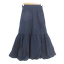 【中古】ビス ViS バルーンスカート フレアスカート ロング丈 マキシ丈 無地 S 紺 ネイビー /FF20 レディース 【ベクトル 古着】 240321(4)