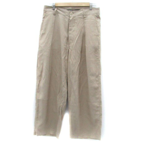 Cotton - 【中古】ニコアンド Niko and.. ワイドパンツ アンクル丈 L ベージュ /HO29 レディース 【ベクトル 古着】 240314