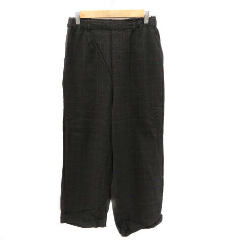 【中古】スタディオクリップ Studio Clip ガウチョパンツ ワイドパンツ イージーパンツ 七分丈 チェック柄 リネン混 M マルチカラー 黒 ブラック /YK20 ■MO レディース 【ベクトル 古着】 240325 【中古】スタディオクリップ Studio Clip ガウチョパンツ ワイドパンツ イージーパンツ 七分丈 チェック柄 リネン混 M マルチカラー 黒 ブラック /YK20 ■MO レディース 【ベクトル 古着】 240325