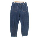 【中古】ザラ ZARA デニムパンツ ジーンズ テーパードパンツ ロング丈 38 インディゴブルー 紺 ネイビー /FF2 ■MO レディース 【ベクトル 古着】 240401(4)
