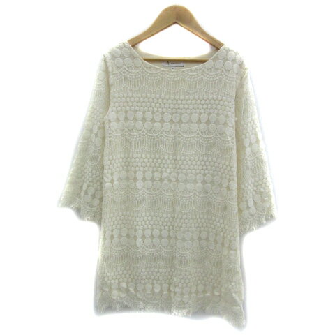 【中古】ロペピクニック ROPE Picnic チュニック カットソー 九分袖 ラウンドネック 総柄 総レース 38 アイボリー /YS38 レディース 【ベクトル 古着】 240405 【中古】ロペピクニック ROPE Picnic チュニック カットソー 九分袖 ラウンドネック 総柄 総レース 38 アイボリー /YS38 レディース 【ベクトル 古着】 240405