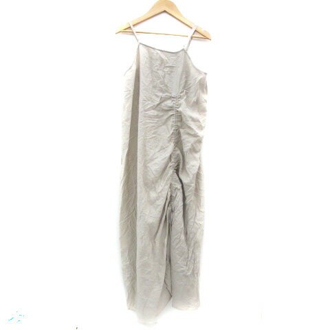 【中古】ダブルクローゼット w closet キャミソールワンピース ロング丈 F ベージュ /YM19 レディース 【ベクトル 古着】 240401 【中古】ダブルクローゼット w closet キャミソールワンピース ロング丈 F ベージュ /YM19 レディース 【ベクトル 古着】 240401
