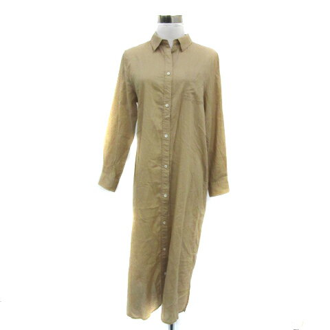 【中古】グリーンレーベルリラクシング ユナイテッドアローズ green label relaxing シャツワンピース ロング丈 長袖 スキッパーカラー 無地 ベージュ /YS6 レディース 【ベクトル 古着】 240424 【中古】グリーンレーベルリラクシング ユナイテッドアローズ green label relaxing シャツワンピース ロング丈 長袖 スキッパーカラー 無地 ベージュ /YS6 レディース 【ベクトル 古着】 240424
