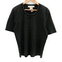 【中古】ソニアリキエル SONIA RYKIEL Tシャツ カットソー 半袖 ラウンドネック ボーダー柄 黒 ブラック アイボリー /SM1 レディース 【ベクトル 古着】 240529(4)