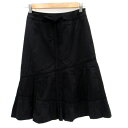 【中古】ソニア ソニアリキエル SONIA SONIA RYKIEL フレアスカート ミモレ丈 リボン 32 XXS 黒 ブラック /SM36 レディース 【ベ...