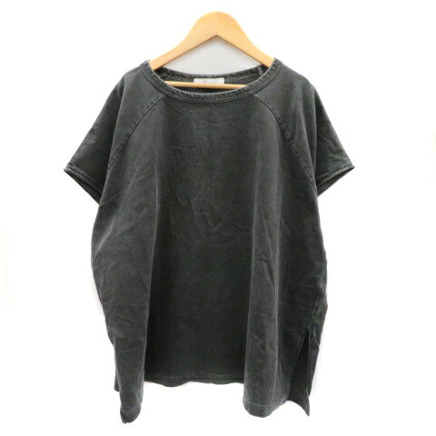 【中古】ユウ yuw Tシャツ カットソー 半袖 ラウンドネック 無地 F 黒 ブラック /YK36 レディース 【ベクトル 古着】 240529 【中古】ユウ yuw Tシャツ カットソー 半袖 ラウンドネック 無地 F 黒 ブラック /YK36 レディース 【ベクトル 古着】 240529
