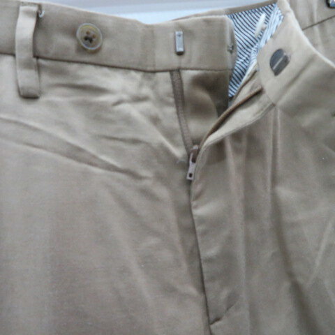 【中古】ユナイテッドアローズ UNITED ARROWS GLR SFODERATO テーパードパンツ スラックスパンツ ロング丈 無地 麻 リネン混 L ベージュ /YK20 メンズ 【ベクトル 古着】 240528
