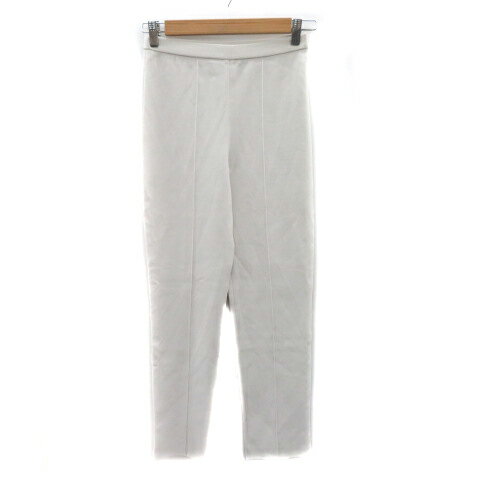 【中古】ボールジー BALLSEY トゥモローランド ニットテーパードパンツ スラックスパンツ アンクル丈 スリット 無地 34 XS ライトグレー /YK14 レディース 【ベクトル 古着】 240522