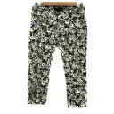 【中古】ジルスチュアート JILL STUART サブリナパンツ クロップドパンツ 七分丈 総柄 2 黒 ブラック 白 ホワイト /YS12 レディース 【ベクトル 古着】 240524(4)