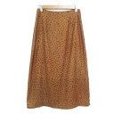【中古】アーバンリサーチ URBAN RESEARCH フレアスカート ロング丈 マキシ丈 スリット ダルメシアン柄 M 茶 黒 ブラウン ブラック /FF41...