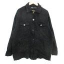 【中古】ザラ ZARA デニムジャケット Gジャン ジージャン ミドル丈 カットオフ XS 黒 ブラック /FF6 レディース 【ベクトル 古着】 240611