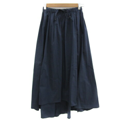 【中古】イネド INED SUPERIOR CLOSET フレアスカート マキシ丈 ロング丈 無地 7 紺 ネイビー /YS10 レディース 【ベクトル 古着】 240620