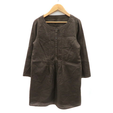 【中古】アナイ ANAYI チュニック シャツ ブラウス 八分袖 ヘンリーネック 無地 麻 リネン混 38 M ブラウン /YK48 レディース 【ベクトル 古着】 240619 【中古】アナイ ANAYI チュニック シャツ ブラウス 八分袖 ヘンリーネック 無地 麻 リネン混 38 M ブラウン /YK48 レディース 【ベクトル 古着】 240619