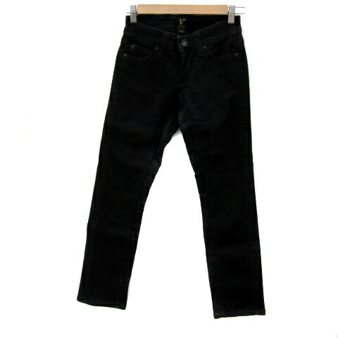 【中古】サムシング something ヴィーナスジーン Vienus Jesn デニムパンツ ジーンズ スキニーパンツ ロング丈 無地 W27 L33 黒 ブラック V2262 /YS20 レディース 【ベクトル 古着】 240626ブラ...