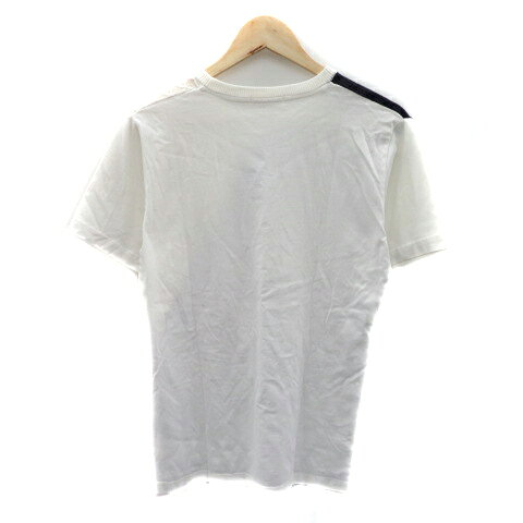 【中古】ザショップティーケー THE SHOP TK カットソー ニット 半袖 ラウンドネック 切替 M マルチカラー 白 ホワイト /YK8 メンズ 【ベクトル 古着】 240704