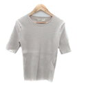 【中古】未使用品 ビーミングバイビームス B:MING LIFE STORE by BEAMS リブニット カットソー 半袖 無地 ベージュ /HO49 レディ...
