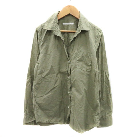 【中古】アーバンリサーチ ドアーズ URBAN RESEARCH DOORS シャツ ブラウス 長袖 ONE カーキ /YK42 レディース 【ベクトル 古着】 240802