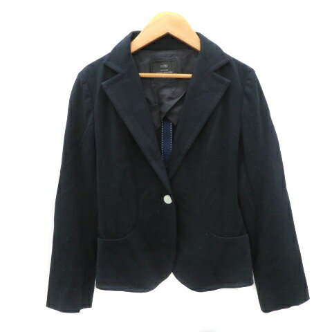 【中古】イネド INED テーラードジャケット ミドル丈 シングルボタン 9 紺 ネイビー /YK19 レディース 【ベクトル 古着】 240902 【中古】イネド INED テーラードジャケット ミドル丈 シングルボタン 9 紺 ネイビー /YK19 レディース 【ベクトル 古着】 240902