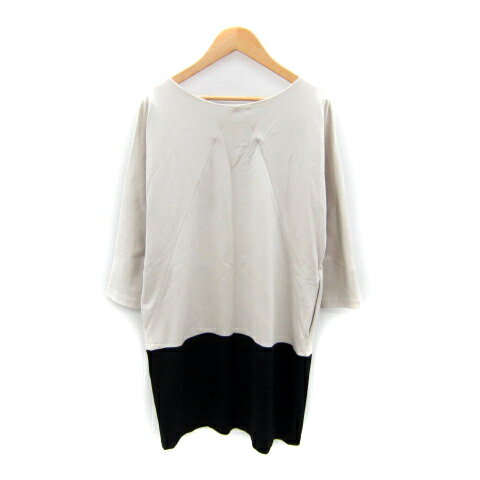 【中古】ブラック バイ マウジー BLACK by moussy ワンピース ひざ丈 長袖 切替 1 ライトベージュ 黒 ブラック /SY44 ■MO レディース 【ベクトル 古着】 240904 【中古】ブラック バイ マウジー BLACK by moussy ワンピース ひざ丈 長袖 切替 1 ライトベージュ 黒 ブラック /SY44 ■MO レディース 【ベクトル 古着】 240904