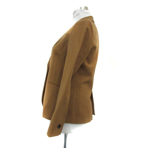 【中古】エストネーション ESTNATION テーラードジャケット ミドル丈 シングルボタン 総裏地 36 S ライトブラウン /YS28 レディース 【ベクトル 古着】 240906