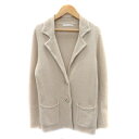 【中古】ドゥクラッセ DoCLASSE ジャケット ミドル丈 シングルボタン M ベージュ /YK15 レディース 【ベクトル 古着】 241023(4)