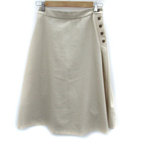 【中古】スーナウーナ Sunauna フレアスカート ミモレ丈 38 M ベージュ /SM24 レディース 【ベクトル 古着】 241023