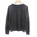【中古】ユナイテッドアローズ UNITED ARROWS ニット カットソー 長袖 ラウンドネック チャコールグレー /SM18 レディース 【ベクトル 古着】...