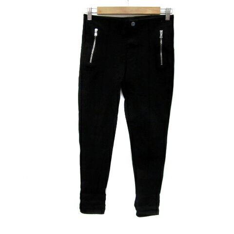 【中古】ザラ ベーシック ZARA BASIC スキニーパンツ ストレッチパンツ アンクル丈 無地 M 黒 ブラック /YS39 レディース 【ベクトル 古着】 241023