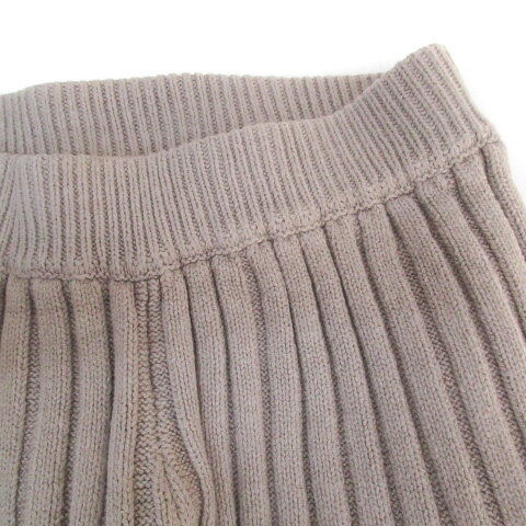 【中古】フリークスストア FREAKS STORE ニットパンツ リブ ワイドパンツ イージーパンツ ロング丈 F 茶 ブラウン /FF18 レディース 【ベクトル 古着】 241030