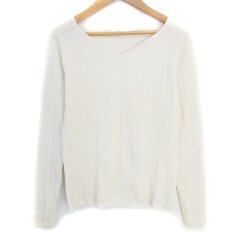 【中古】B&Y ユナイテッドアローズ BEAUTY&YOUTH ビューティー&ユース リブニット カットソー 長袖 Vネ..