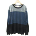 【中古】ルイス Lui's ニット カットソー 長袖 マルチカラー S グレー ネイビー 紺 /YM33 レディース 【ベクトル 古着】 241029