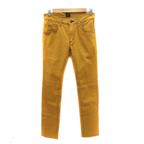 【中古】リー LEE ストレッチスキニーパンツ ロング丈 M マスタード 36111 /YK14 メンズ 【ベクトル 古着】 241211