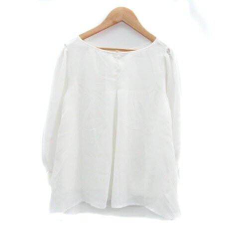 【中古】未使用品 ロペピクニック ROPE Picnic ブラウス カットソー ラウンドネック 長袖 フェイクパー..