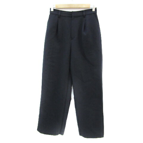 【中古】ロペピクニック ROPE Picnic ワイドパンツ ロング丈 無地 38 M 紺 ネイビー /YS9 レディース 【ベクトル 古着】 241114