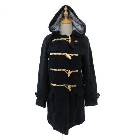 【中古】コーエン coen ダッフルコート ロング丈 フード付き M 紺 ネイビー /YK26 レディース 【ベクトル 古着】 241119 【中古】コーエン coen ダッフルコート ロング丈 フード付き M 紺 ネイビー /YK26 レディース 【ベクトル 古着】 241119