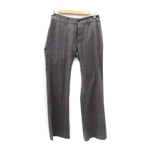 【中古】ズッカ zucca スラックスパンツ ストレートパンツ ロング丈 グレンチェック柄 ボタンフライ M グレー /SY15 メンズ 【ベクトル 古着】 241126 【中古】ズッカ zucca スラックスパンツ ストレートパンツ ロング丈 グレンチェック柄 ボタンフライ M グレー /SY15 メンズ 【ベクトル 古着】 241126