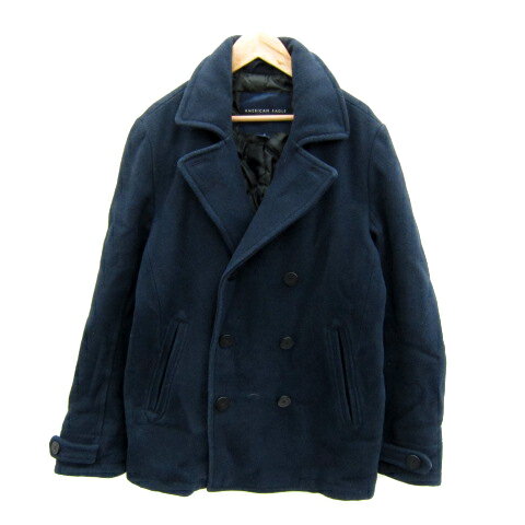 【中古】アメリカンイーグル American Eagle Pコート ピーコート ショート丈 無地 ウール S 紺 ネイビー /SY9 メンズ 【ベクトル 古着】 241203 【中古】アメリカンイーグル American Eagle Pコート ピーコート ショート丈 無地 ウール S 紺 ネイビー /SY9 メンズ 【ベクトル 古着】 241203