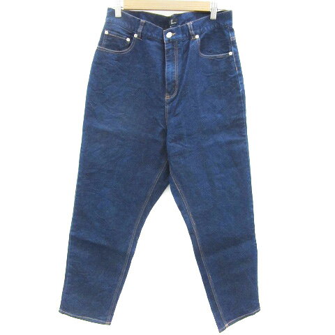 【中古】ジップファイブ ZIP FIVE デニムパンツ ジーンズ テーパードパンツ 七分丈 M ネイビー 紺 /YM6 メンズ 【ベクトル 古着】 250227