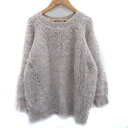 【中古】ナイスクラップ NICE CLAUP ナチュラルクチュール natural couture シャギーニット セーター 長袖 F ダスティピンク /SM21 レディース 【ベクトル 古着】 241128(4)