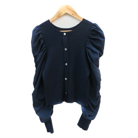 【中古】ビス ViS ニット カットソー 長袖 切替 F 紺 ネイビー /YK34 レディース 【ベクトル 古着】 24..