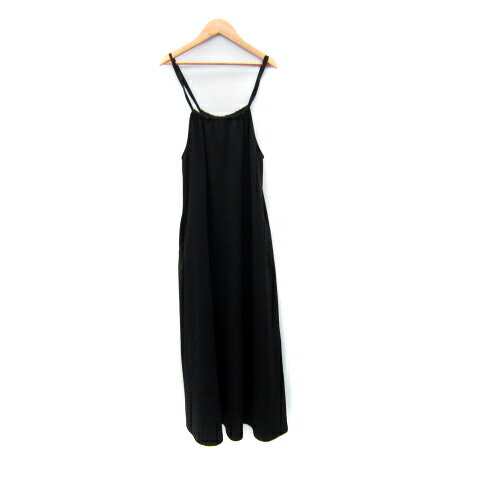 【中古】シーズクローゼット She's Closet キャミソールワンピース ロング丈 マキシ丈 無地 F 黒 ブラック /SY32 レディース 【ベクトル 古着】 241224 【中古】シーズクローゼット She's Closet キャミソールワンピース ロング丈 マキシ丈 無地 F 黒 ブラック /SY32 レディース 【ベクトル 古着】 241224
